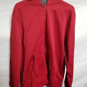 Men's Classic Red Zip-Up Sweater